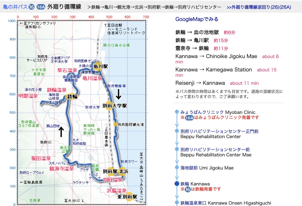 九州別府地獄溫泉交通整理(別府市區巴士,高速巴士,JR鐵路)