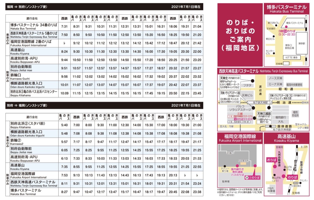 九州別府地獄溫泉交通整理(別府市區巴士,高速巴士,JR鐵路)