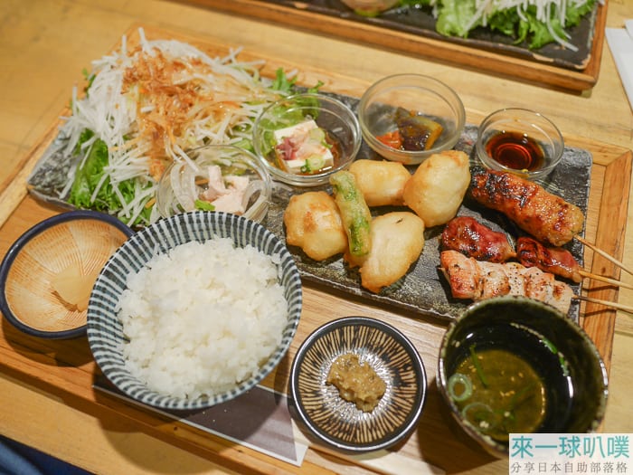京都宇治美食|地雞家心 (日式串燒)、豐富烤串炸雞肉定食