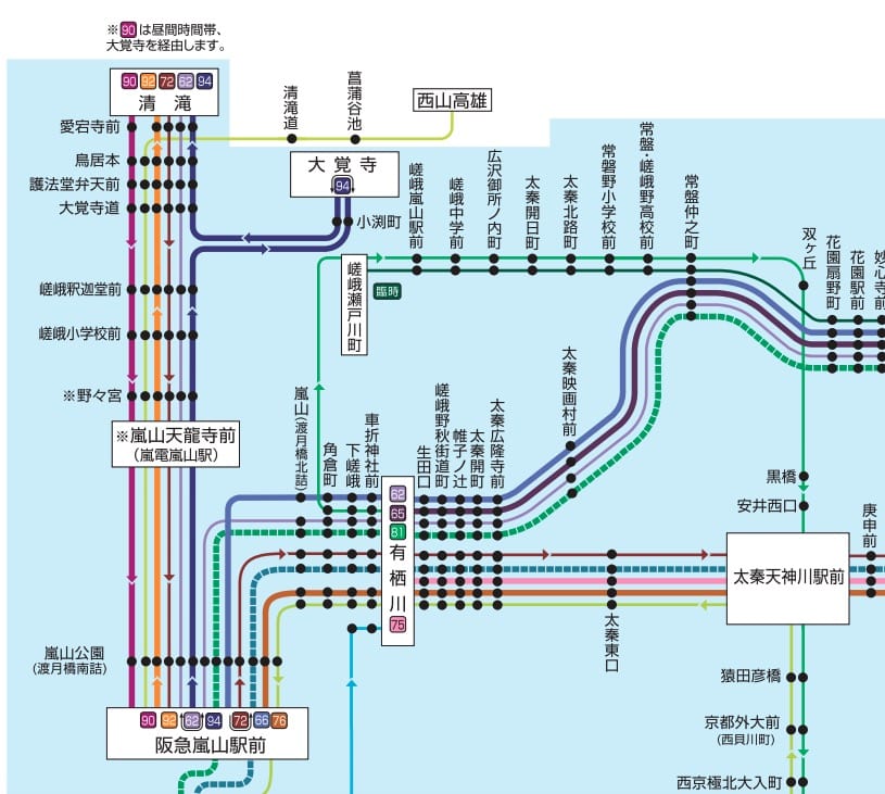 到京都高雄交通方式攻略|巴士搭乘教學、神護寺・西明寺・高山寺怎麼去?