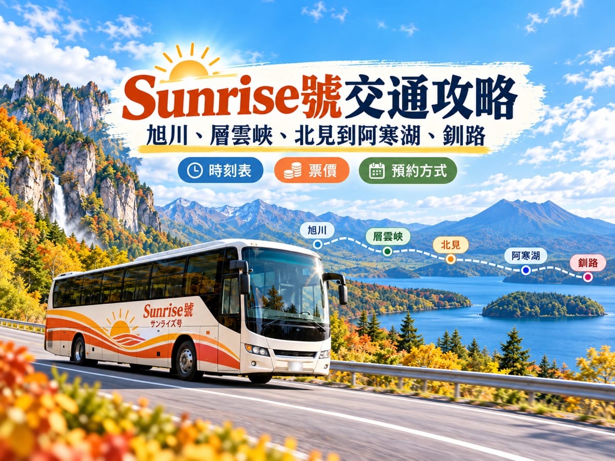 Sunrise號交通攻略｜旭川、層雲峽、北見到阿寒湖、釧路！時刻表、票價與預約方式