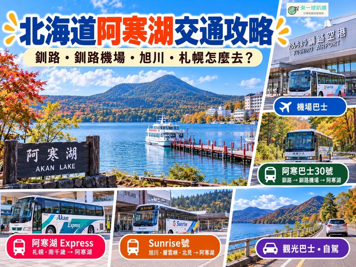 阿寒湖交通攻略｜釧路、釧路機場到阿寒湖巴士、自駕與札幌交通