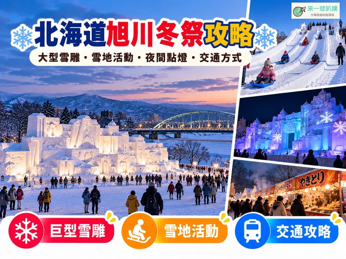 2027北海道旭川冬祭攻略｜2/6～2/11巨大雪雕、煙火、冰雕世界大會與交通