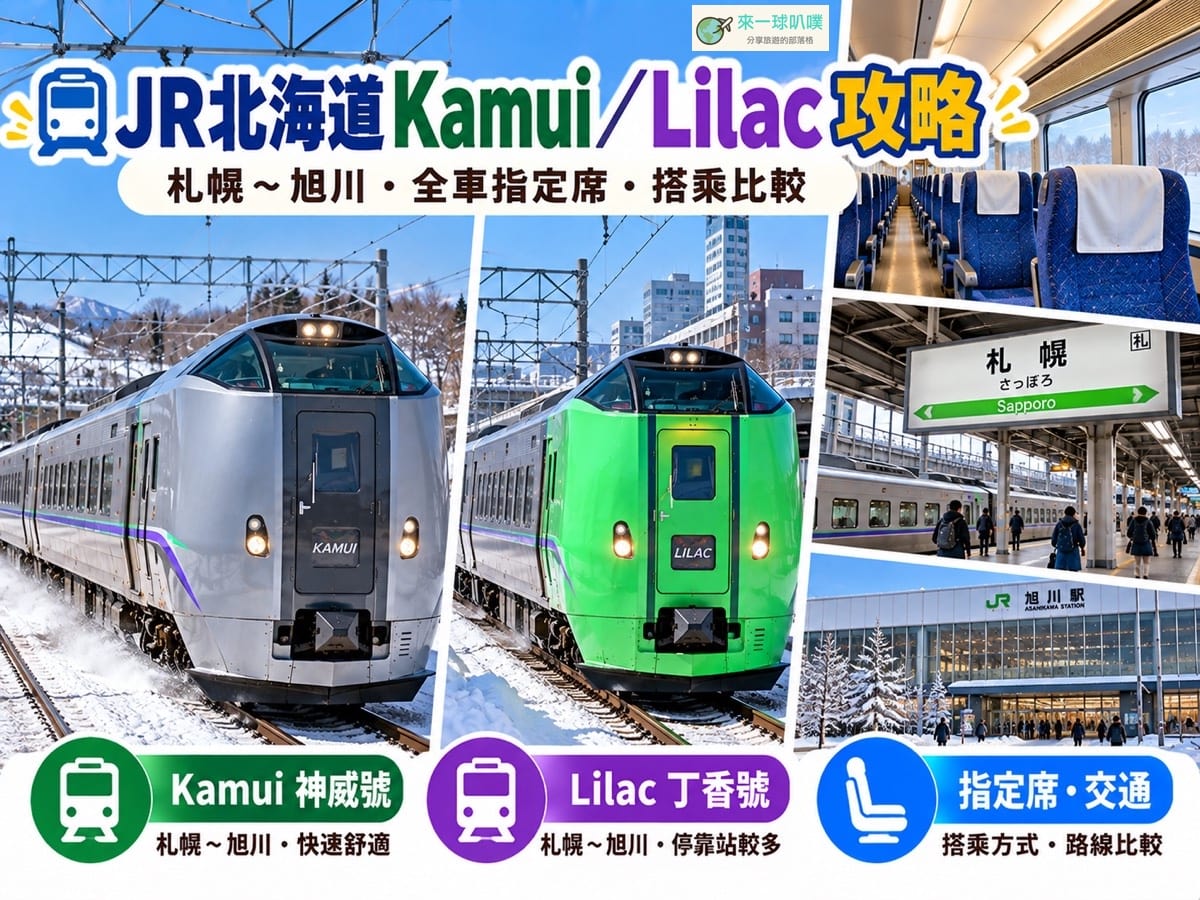 2026 JR特急Kamui／Lilac攻略｜札幌到旭川票價、指定席、優惠票與搭乘方式