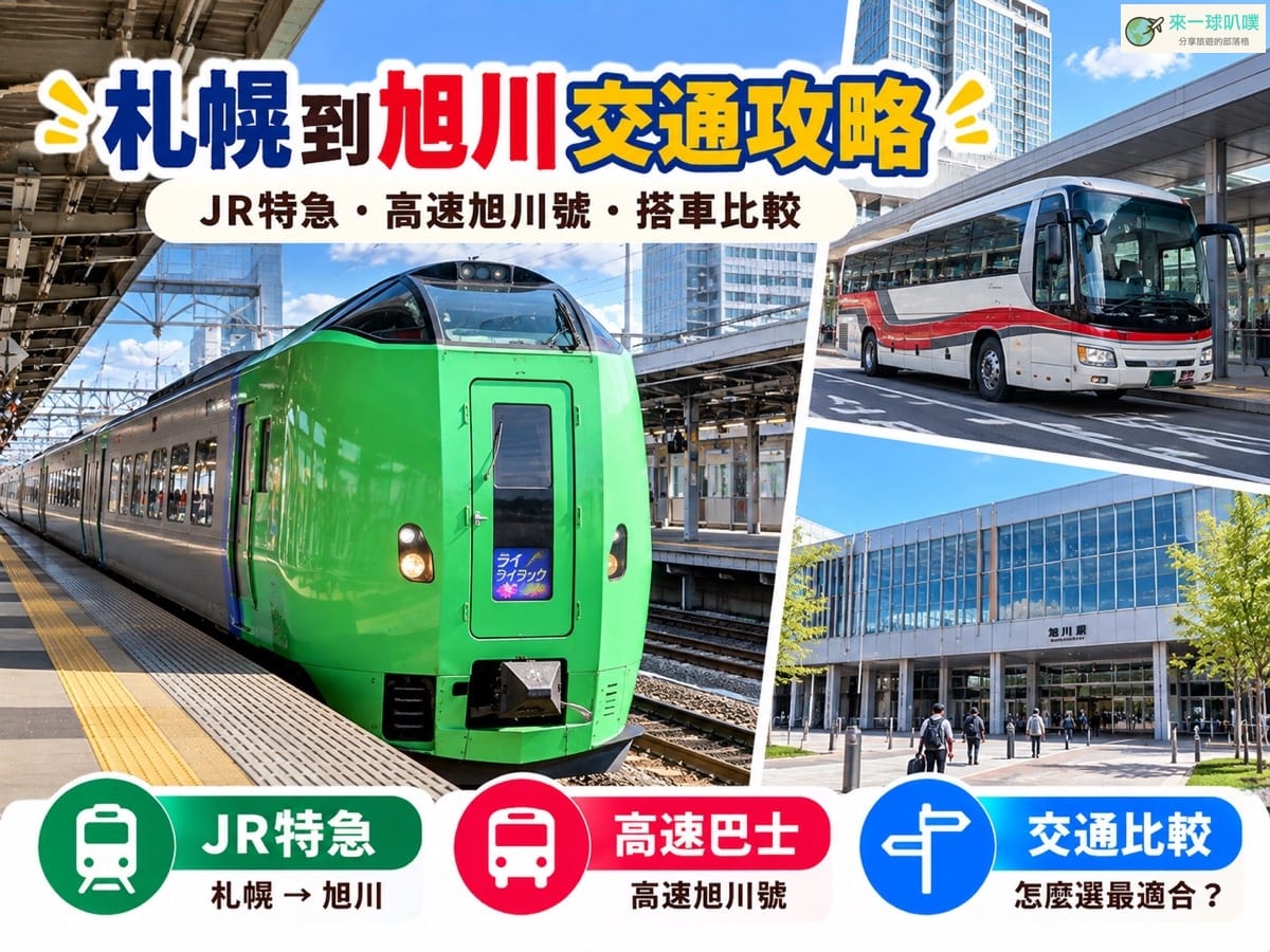 2026札幌到旭川交通攻略｜JR特急、高速巴士票價時間比較