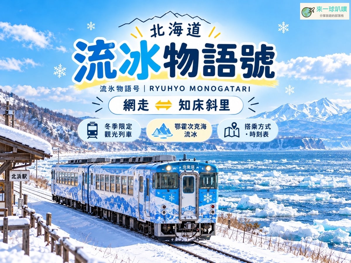 網走到知床斜里觀光列車｜流冰物語號、運行日時刻表、票價與流冰景色