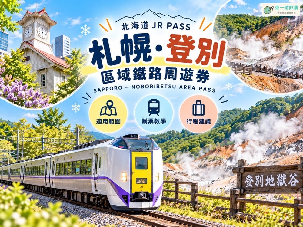 札幌-登別區域鐵路周遊券攻略｜4天玩札幌、小樽、登別！價格、使用範圍與划算分析