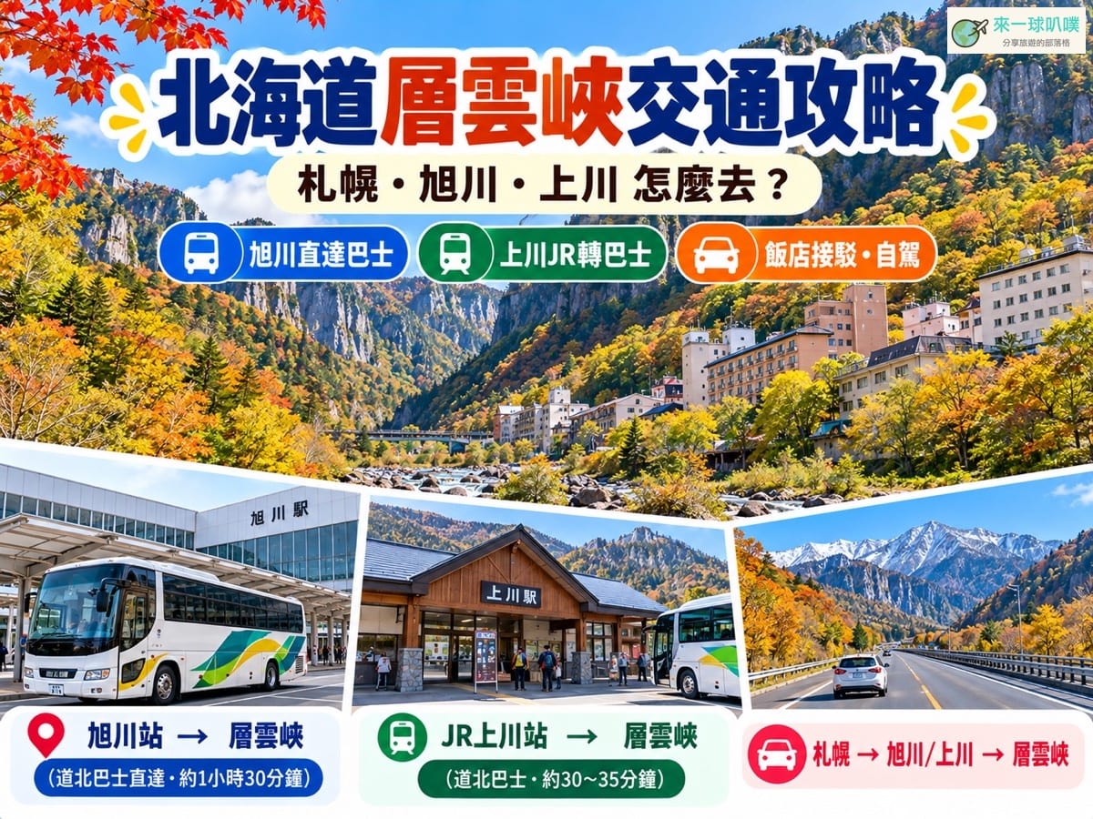 層雲峽交通攻略｜旭川、上川、札幌到層雲峽巴士、自駕與飯店接駁