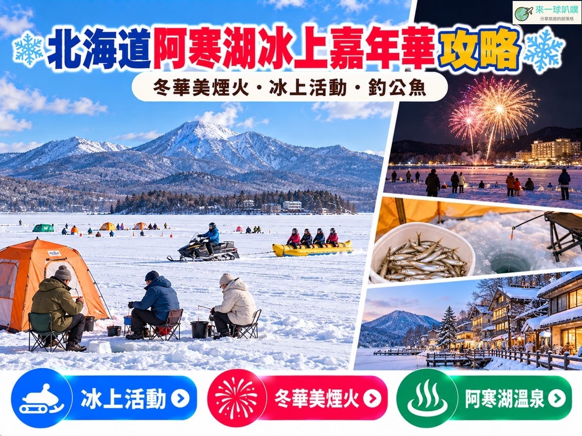 阿寒湖冰上嘉年華攻略｜冬華美煙火、Ice Land冰上活動、交通、住宿與冬季行程