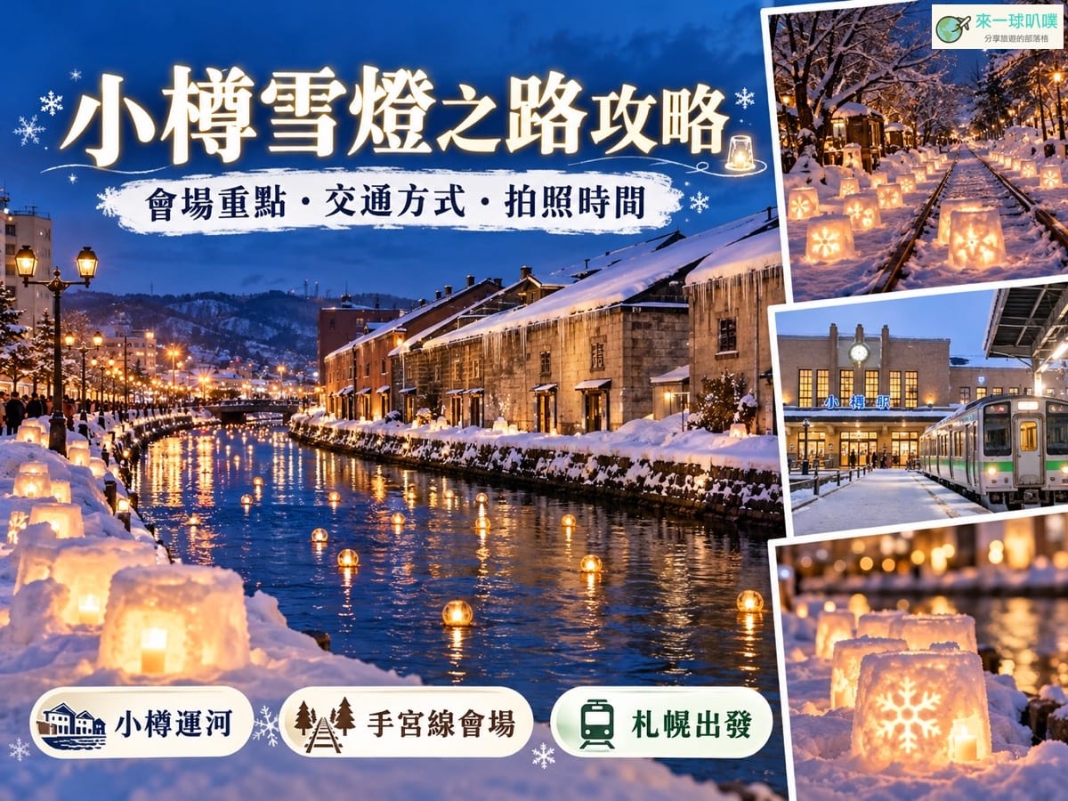 2027小樽雪燈之路攻略｜2/6～2/13日期、點燈時間、會場、交通一次看