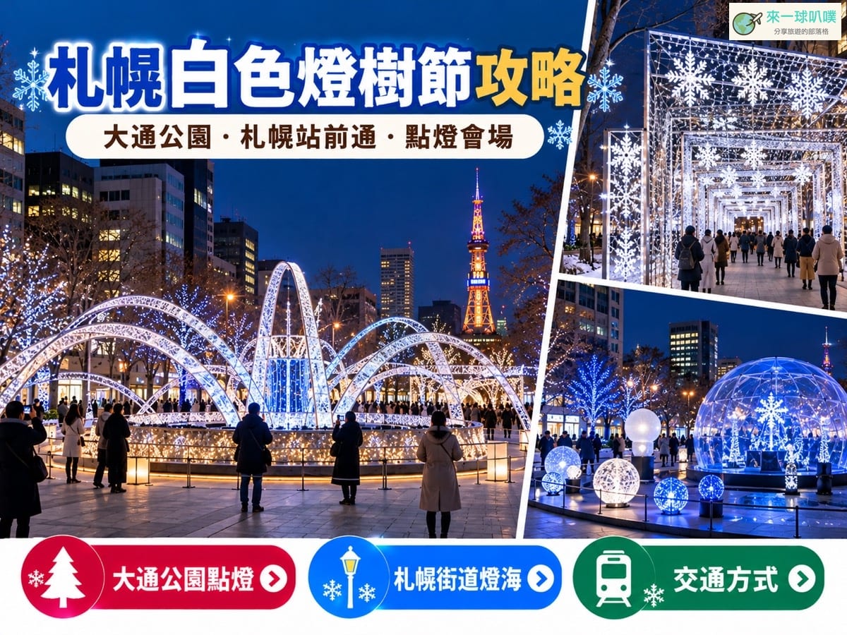 2026札幌白色燈樹節｜11/20點燈！各會場時間、交通與聖誕市集