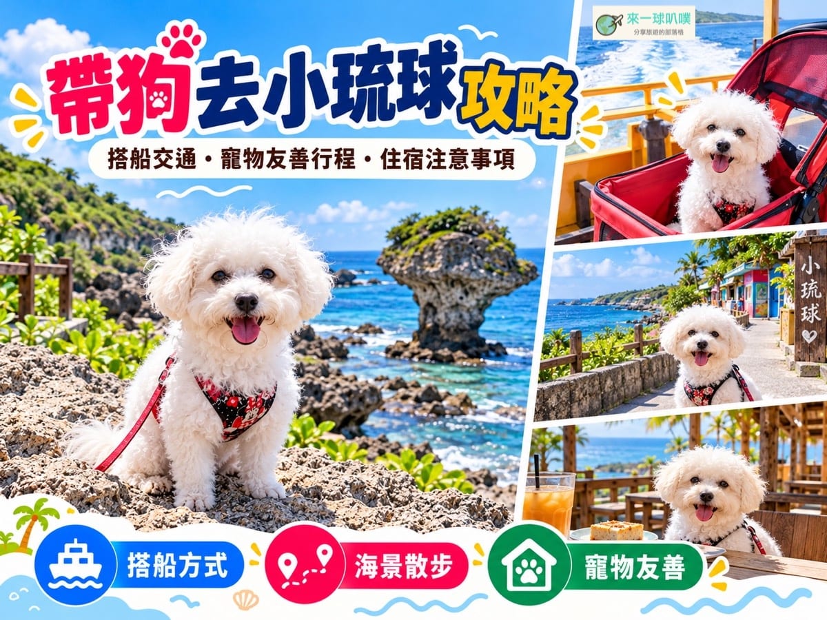 帶狗狗去小琉球三天兩夜寵物友善行程、搭船交通、船票預約