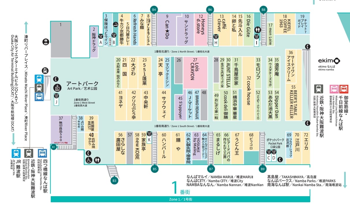 難波車站逛街|難波WALK地下街逛街購物、各式便宜雜貨