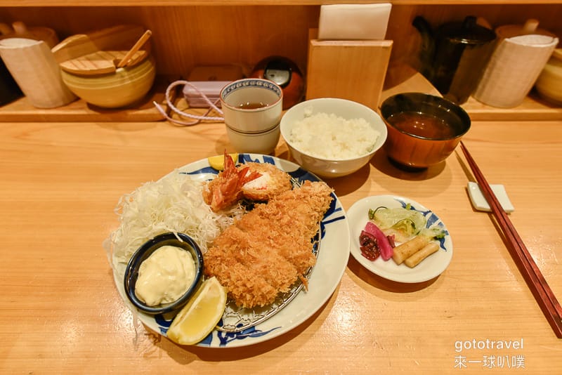 東京車站美食|壽壽木 炸豬排(とんかつ 寿々木)、好吃炸蝦炸豬排