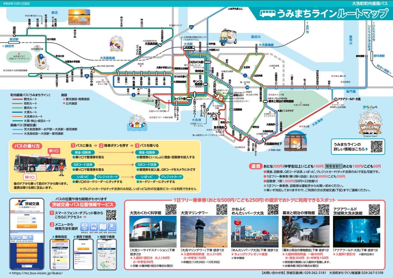 茨城大洗景點交通2026|循環巴士、票價、一日券&景點搭乘攻略 @來一球叭噗 茨城大洗景點交通2026|循環巴士、票價、一日券&景點搭乘攻略
