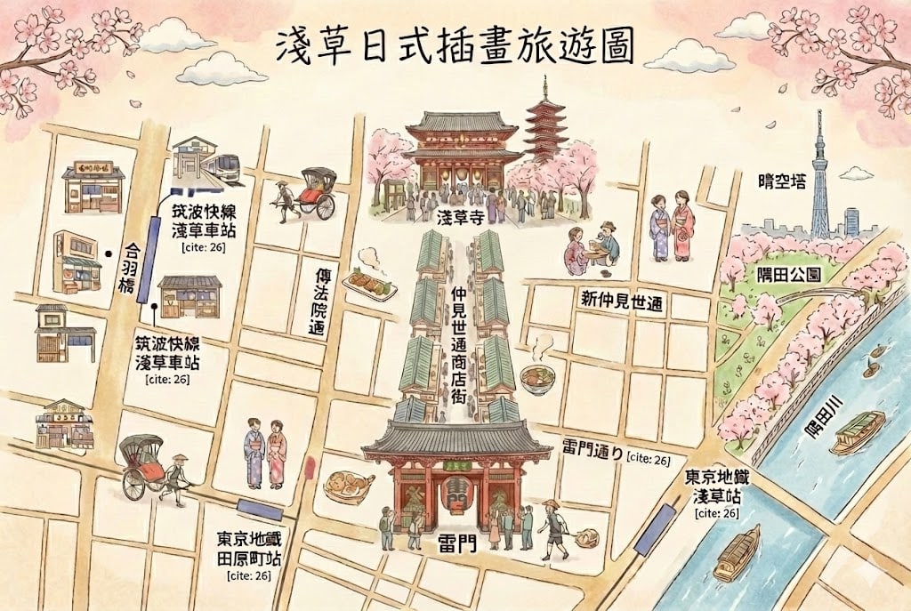 東京淺草攻略|一日遊行程景點、穿和服推薦、住宿、美食